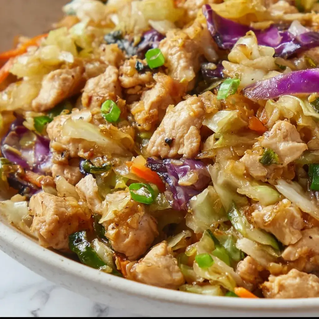 Egg Roll Bowls with Chicken & Cabbage