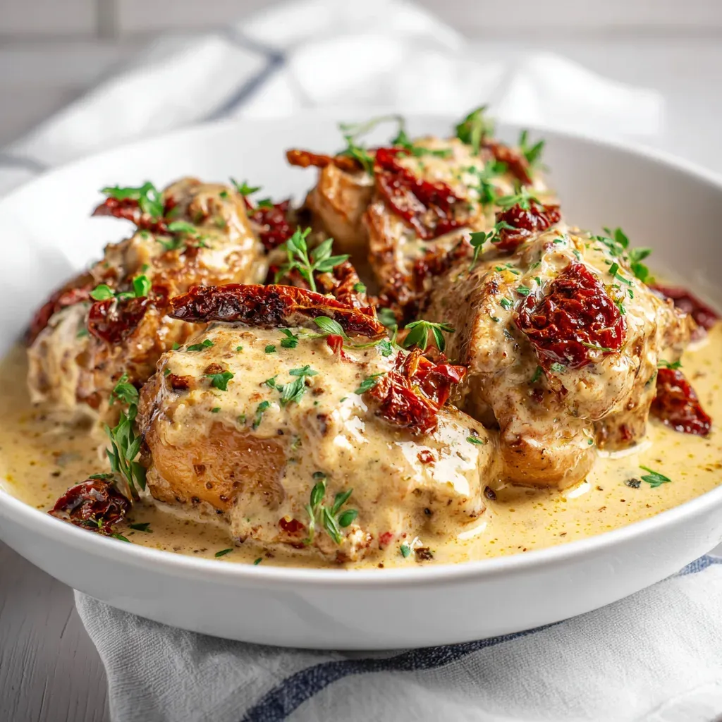 Crockpot Creamy Sun-Dried Tomato Chicken