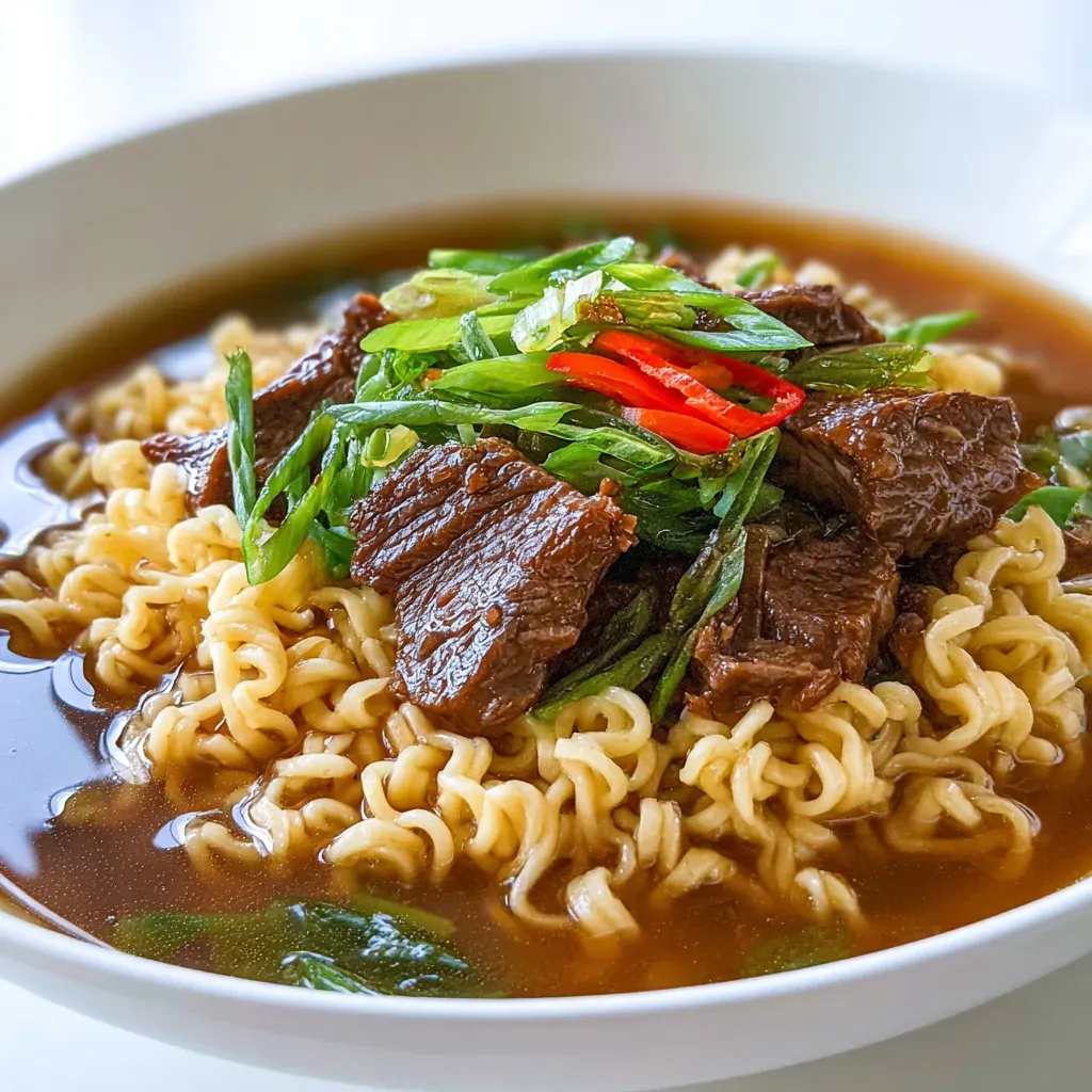 Slow Cooker Beef Ramen Noodles