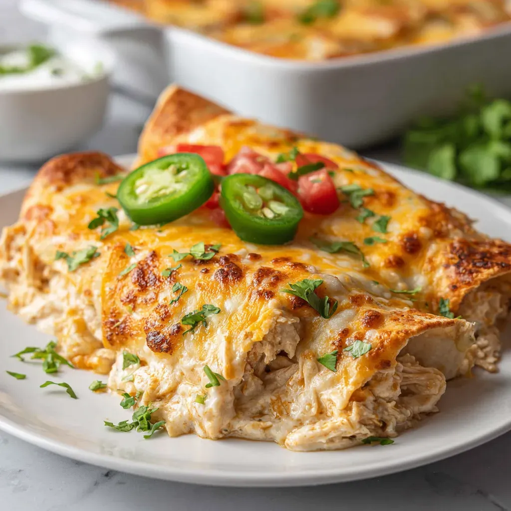easy queso chicken enchiladas
