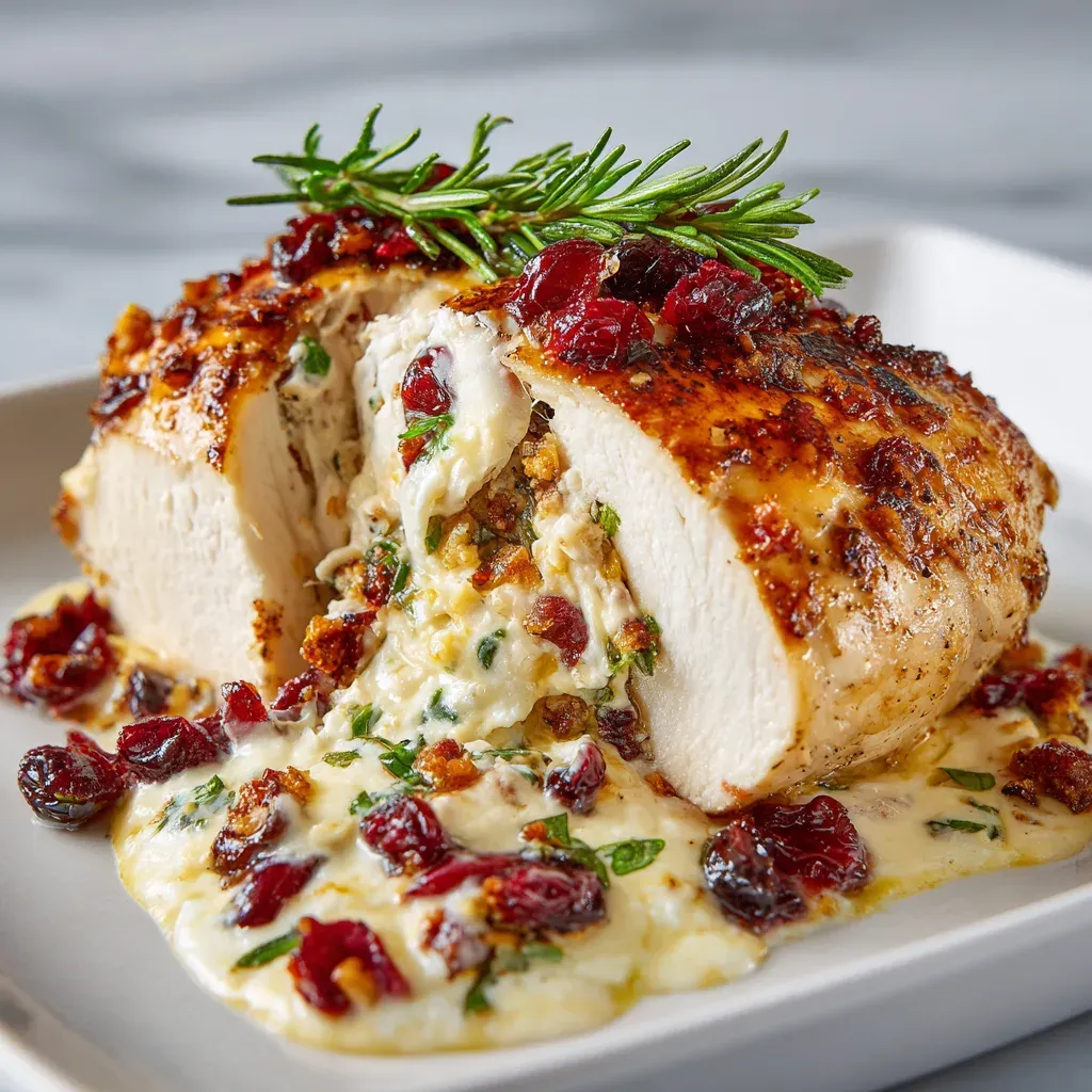 Cranberry Brie Stuffed Chicken