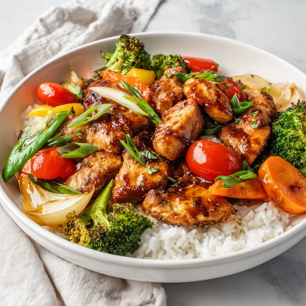 Honey Garlic Chicken and Veggies