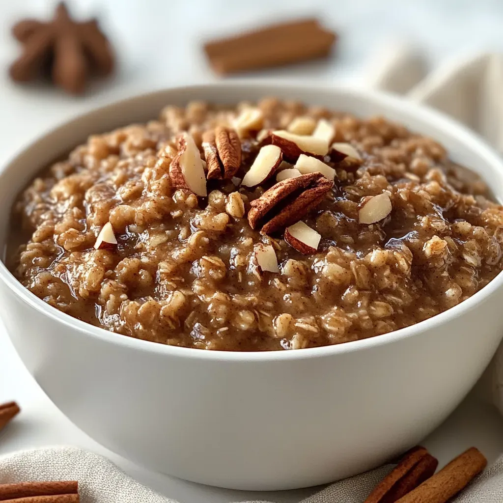 Slow Cooker Gingerbread Oatmeal – Creamy, Cozy Comfort
