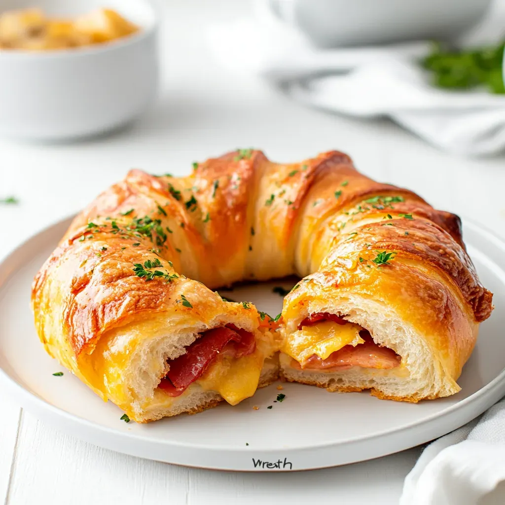 "Wreath" Crescent Roll Breakfast Ring,