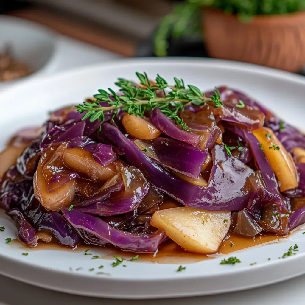 Braised Red Cabbage with Apples & Spices
