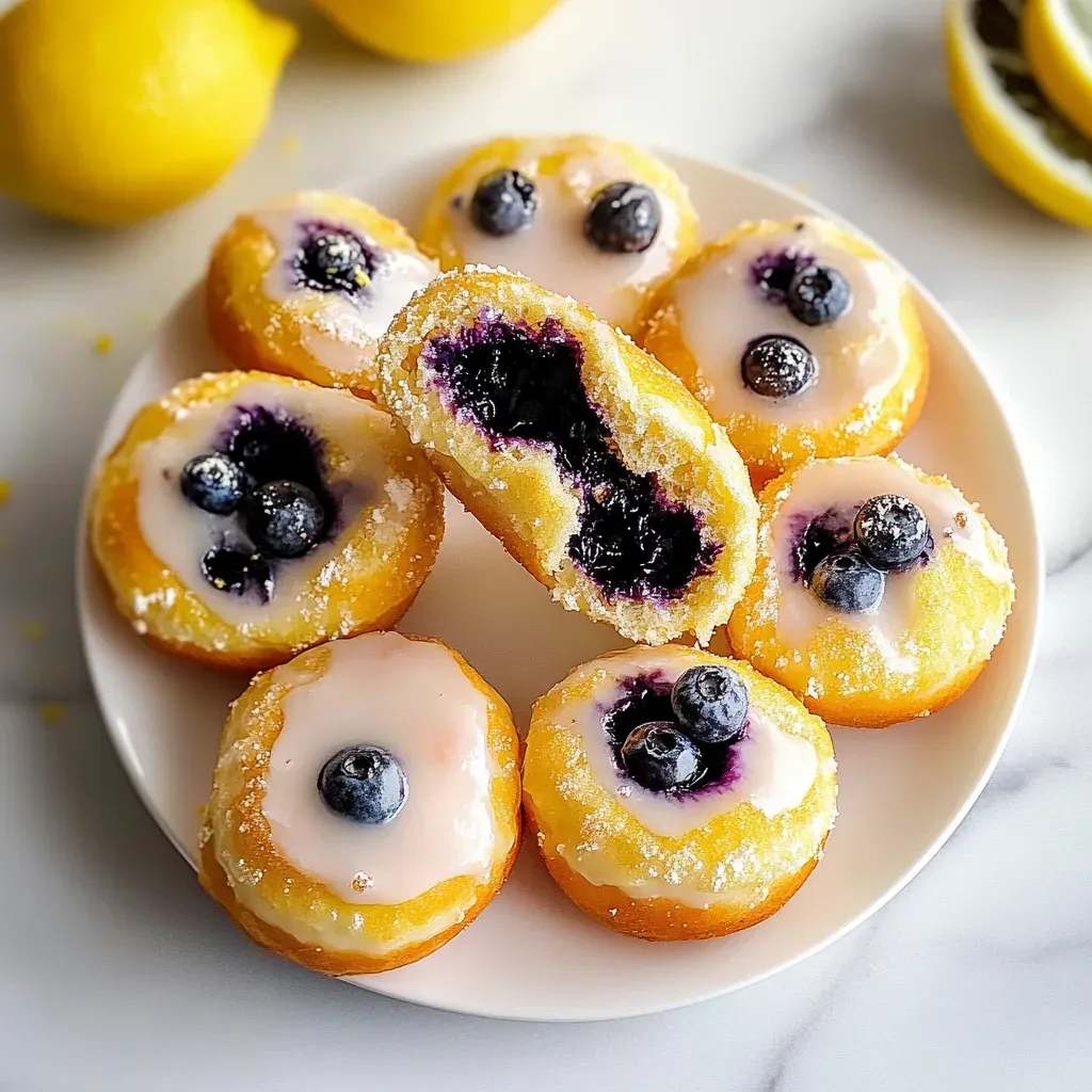 Lemon & Blueberry Crumpet Doughnuts