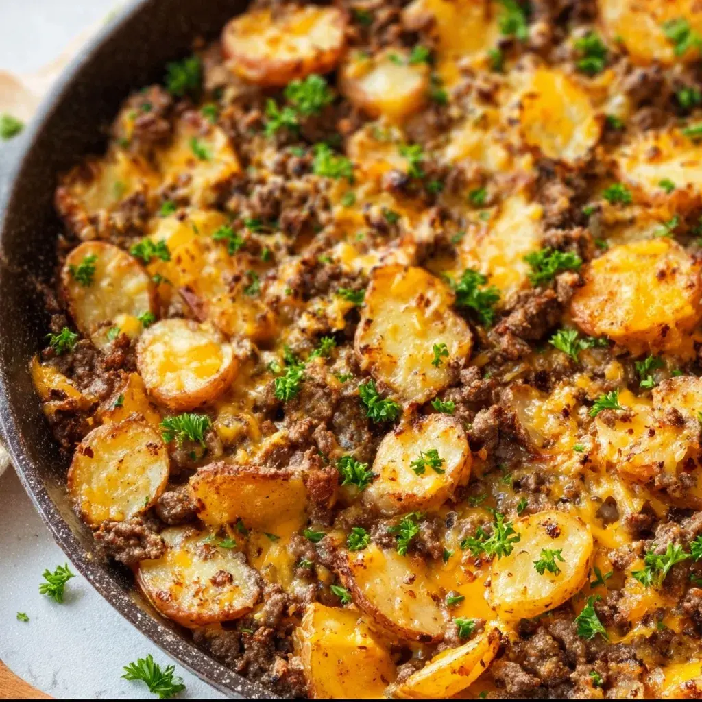 Classic Ground Beef & Potatoes Skillet: Easy, Comfort Food Bliss!