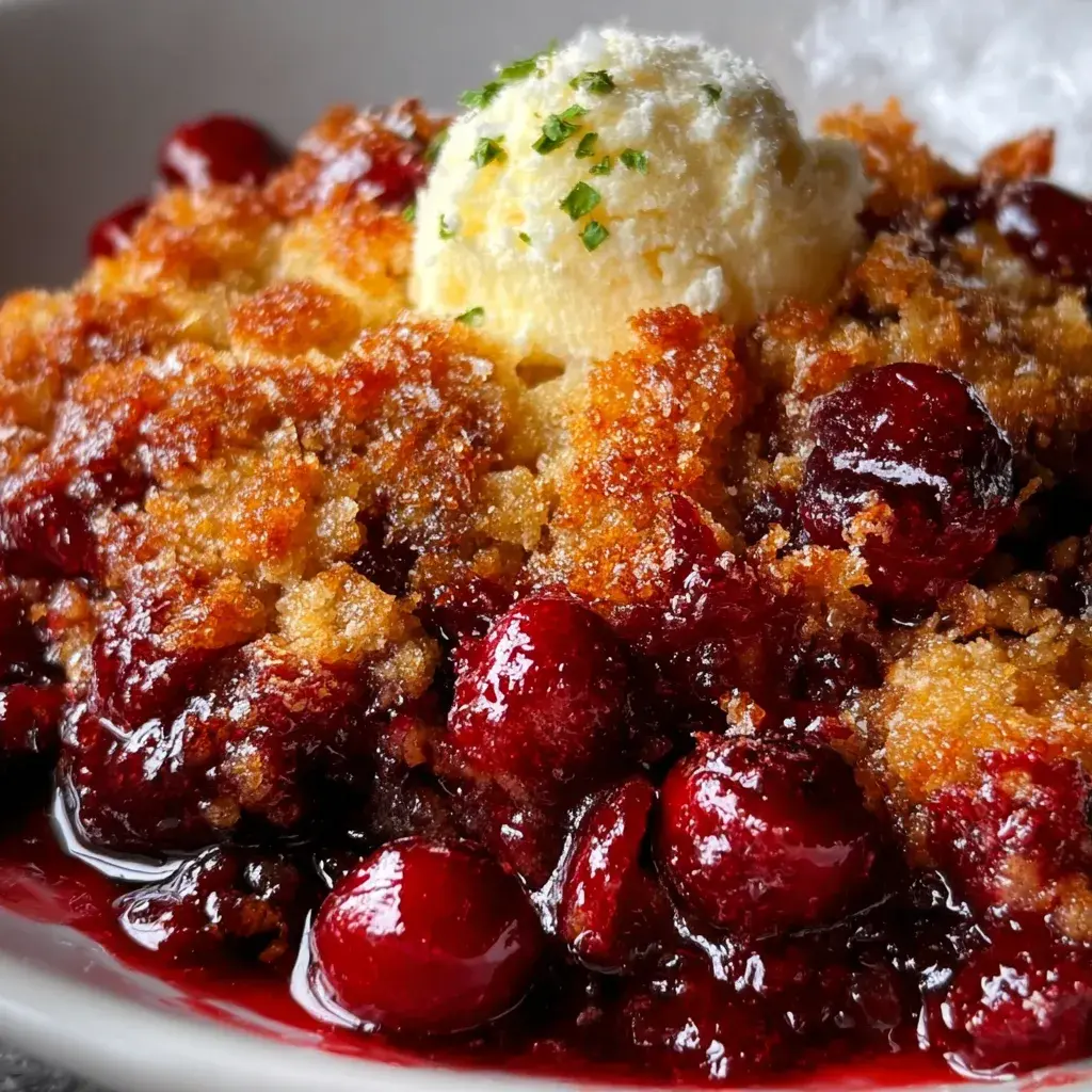 Crispy Cranberry Cobbler